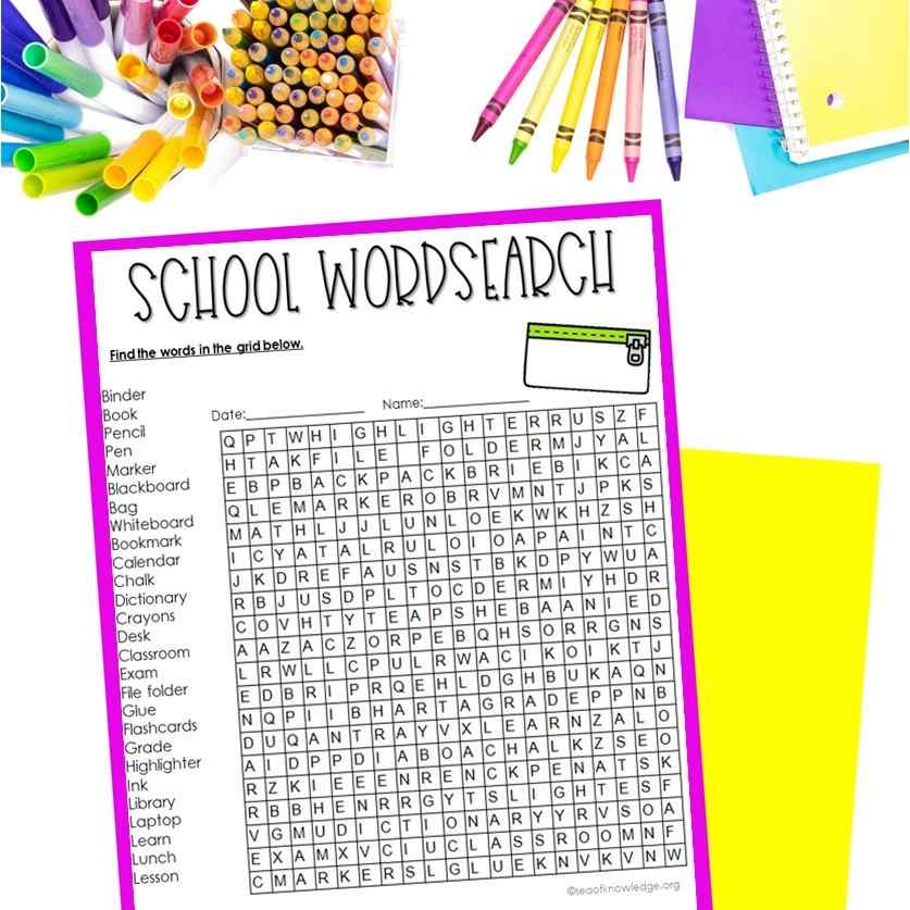 Giant Back To School Word Search Answer Key Free Download In The Post Giant Back To School Word Search Answer Key Free Download In The Post