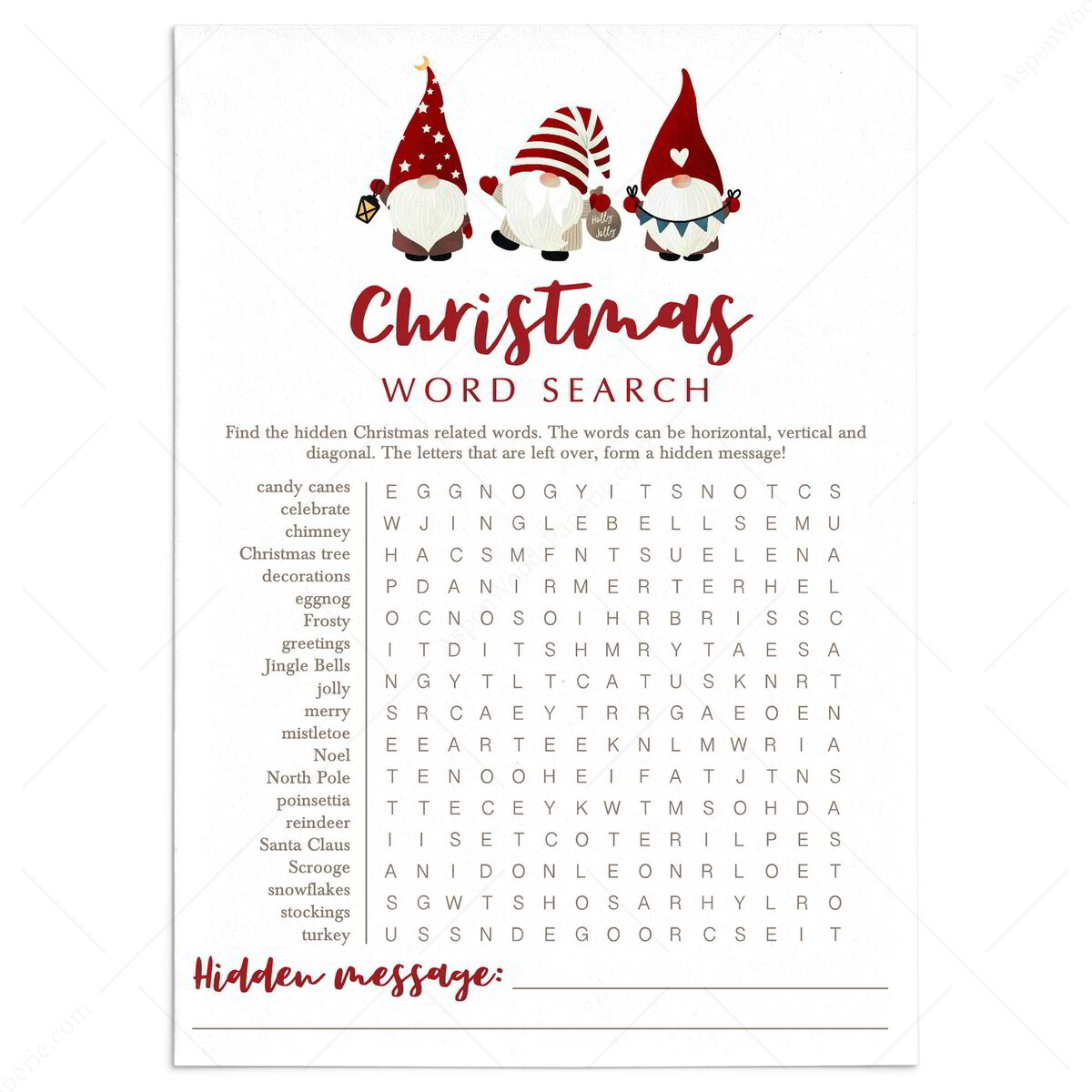 Gnomes Christmas Word Search Puzzle Kids And Adults Gnomes Christmas Word Search Puzzle Kids And Adults