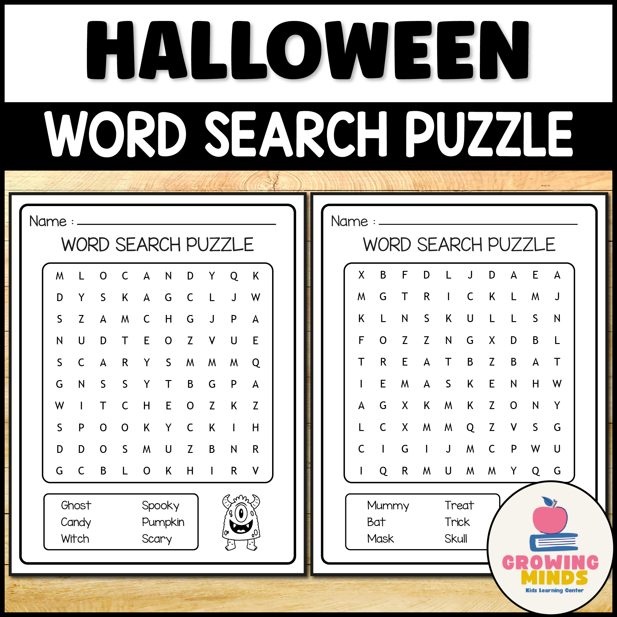 Halloween Early Finisher Activity Word Search Puzzle Worksheet Halloween Early Finisher Activity Word Search Puzzle Worksheet