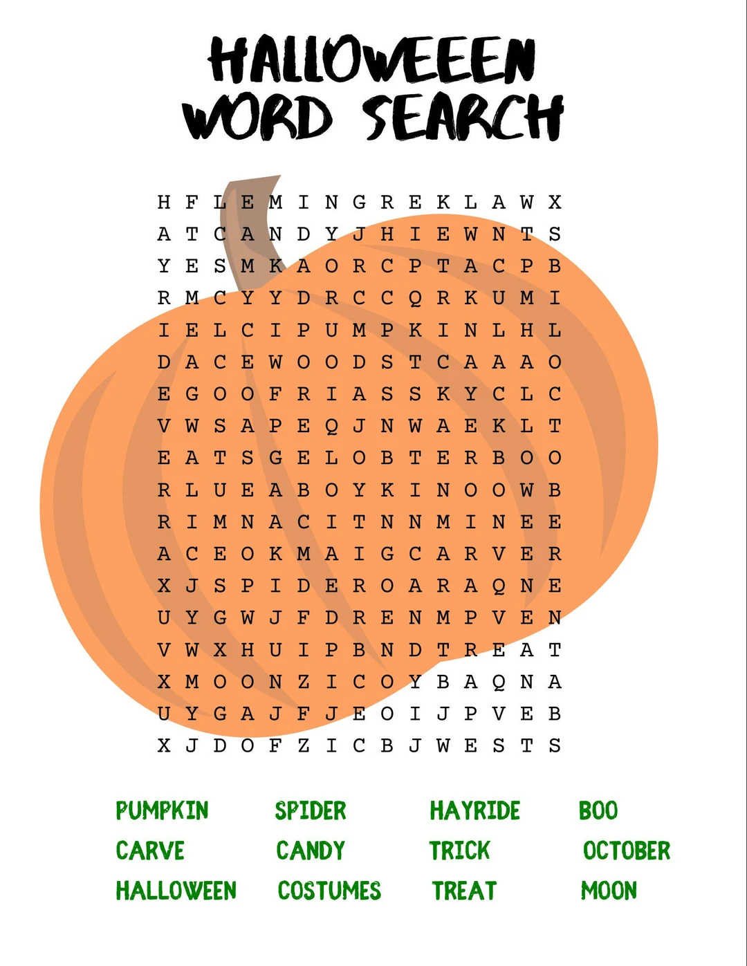 Printable Halloween Word Search Puzzles Printable Halloween Word Search Puzzles