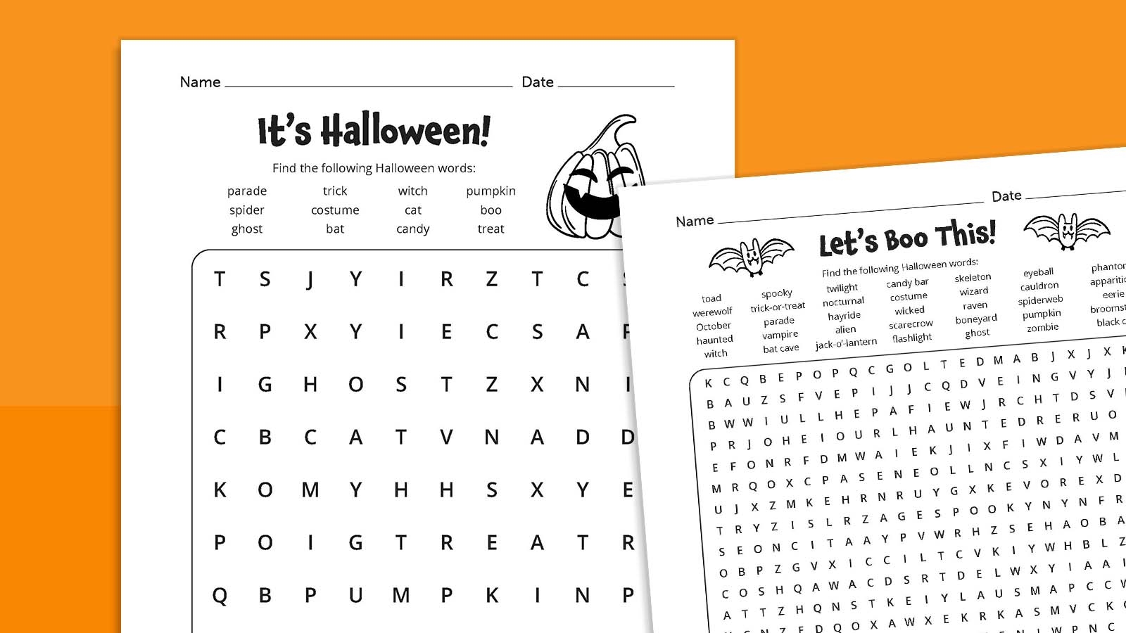 Word Search Halloween Hard