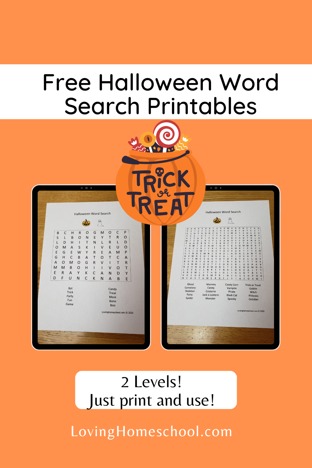 Free Halloween Printable Word Search Puzzles