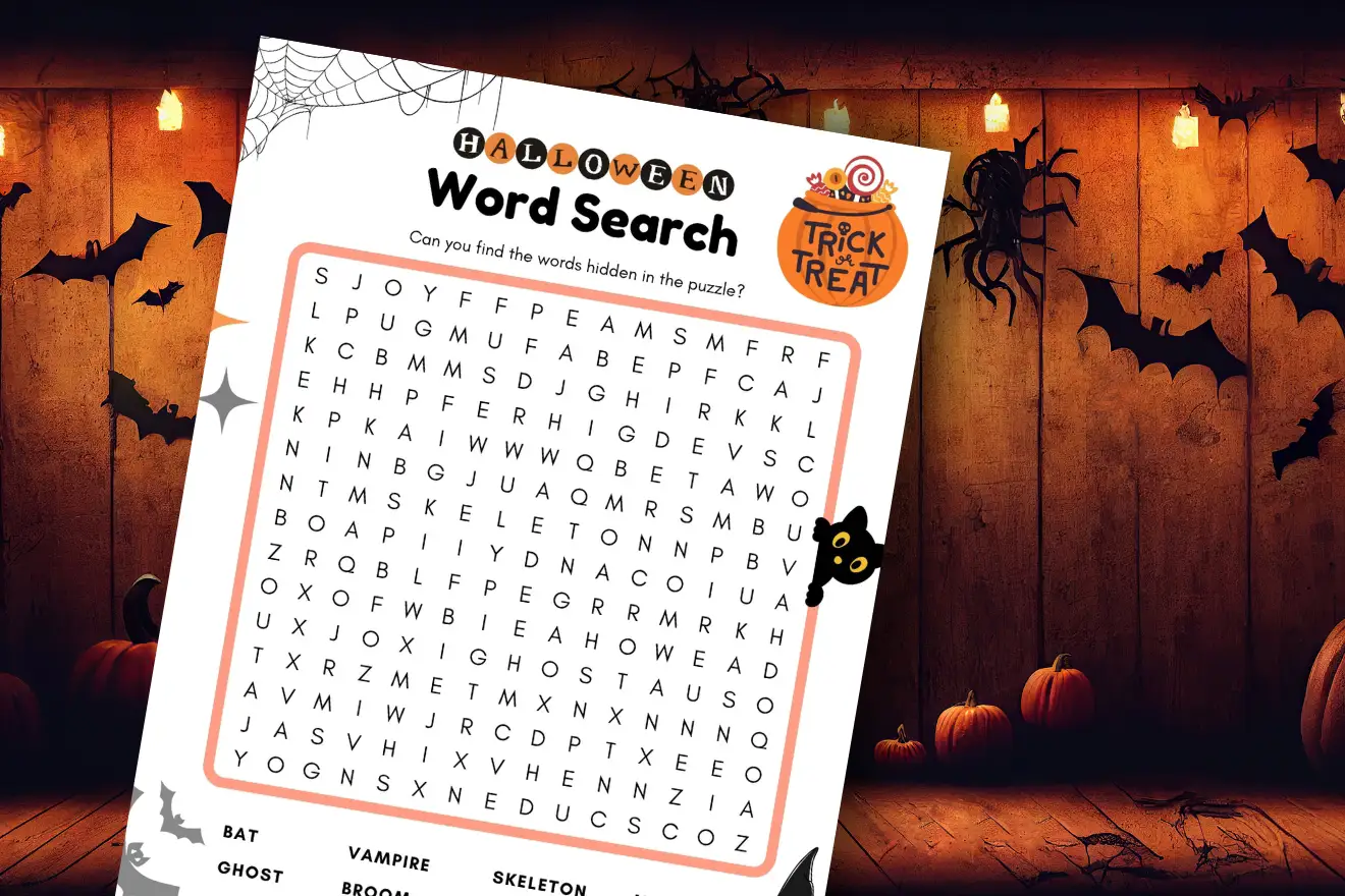 Halloween Word Search Printable Spooky Fun For Kids Halloween Word Search Printable Spooky Fun For Kids