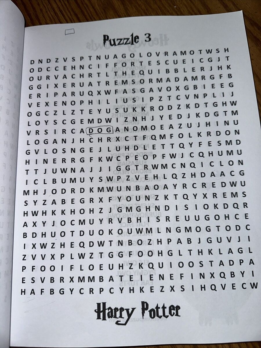 Harry Potter Word Search Printable Hard