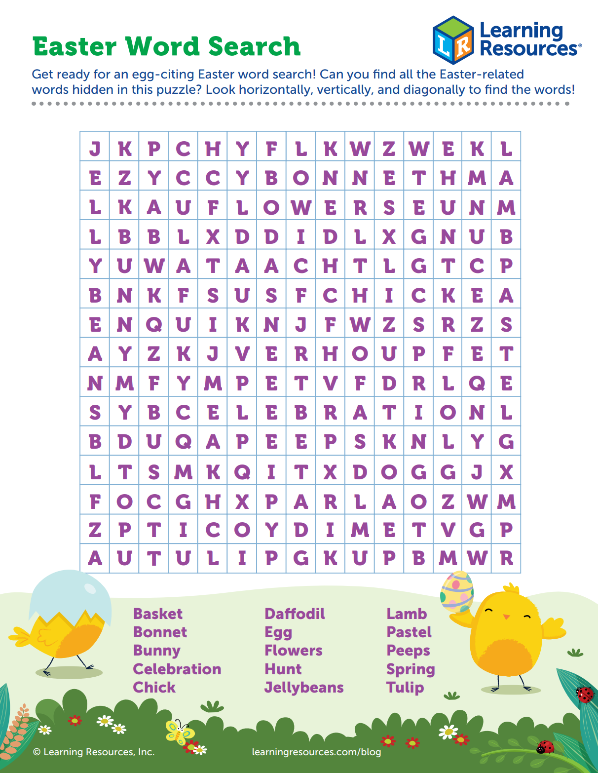 Free Pdf Easter Word Search Puzzles
