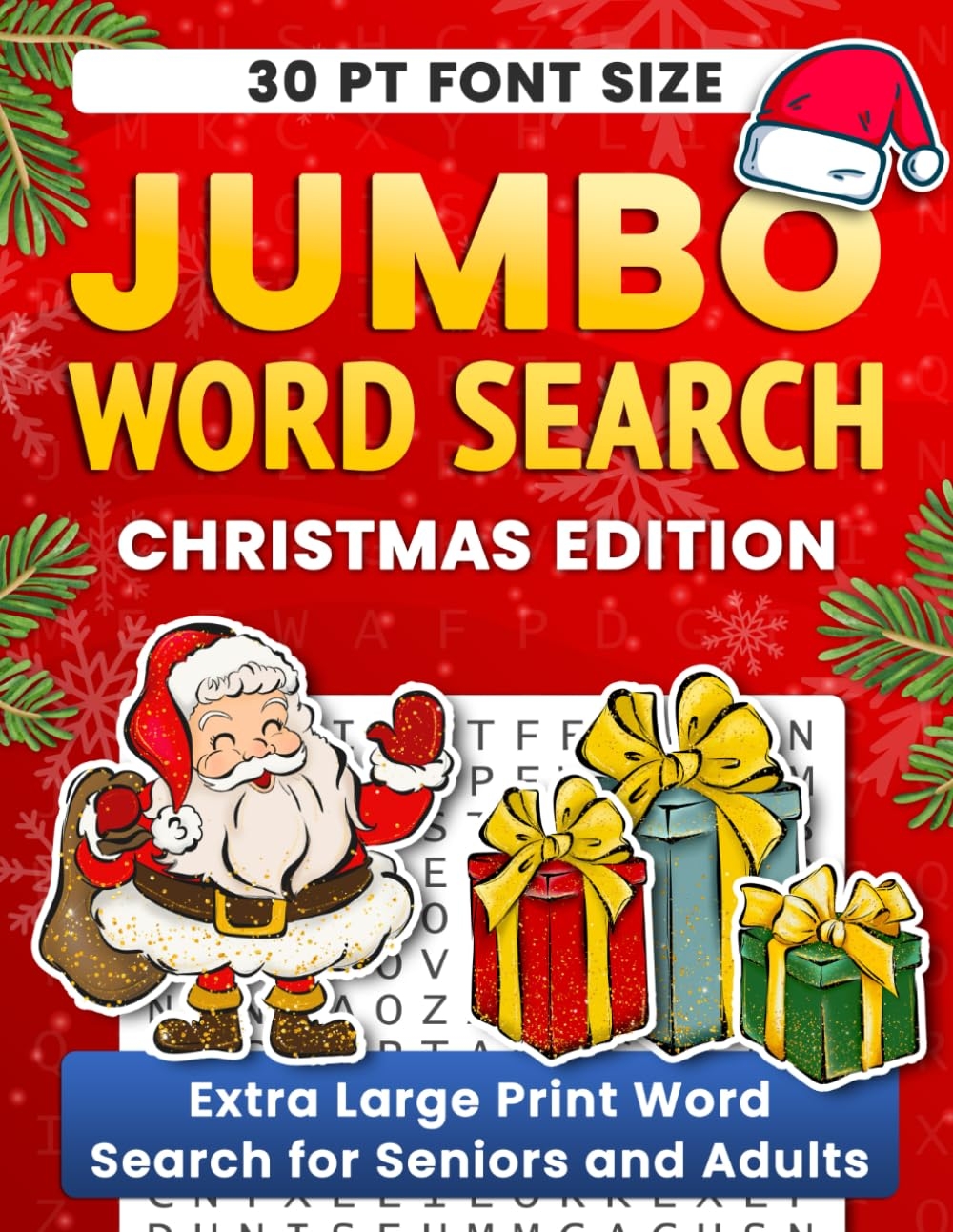 Jumbo Word Search Puzzle Book Christmas Extra Large Print Christmas Word Search For Seniors And Adults With 30 Pt Big Font Jumbo Word Search Books For Every Season In Extra Large Print 