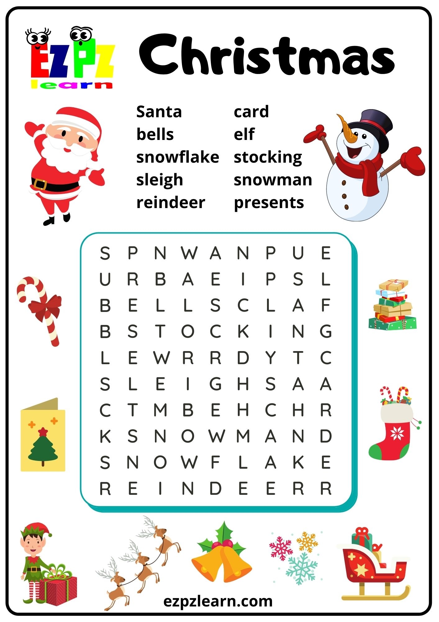 Kid s Christmas Word Search For English Learners Free PDF Download Ezpzlearn Kid s Christmas Word Search For English Learners Free PDF Download Ezpzlearn