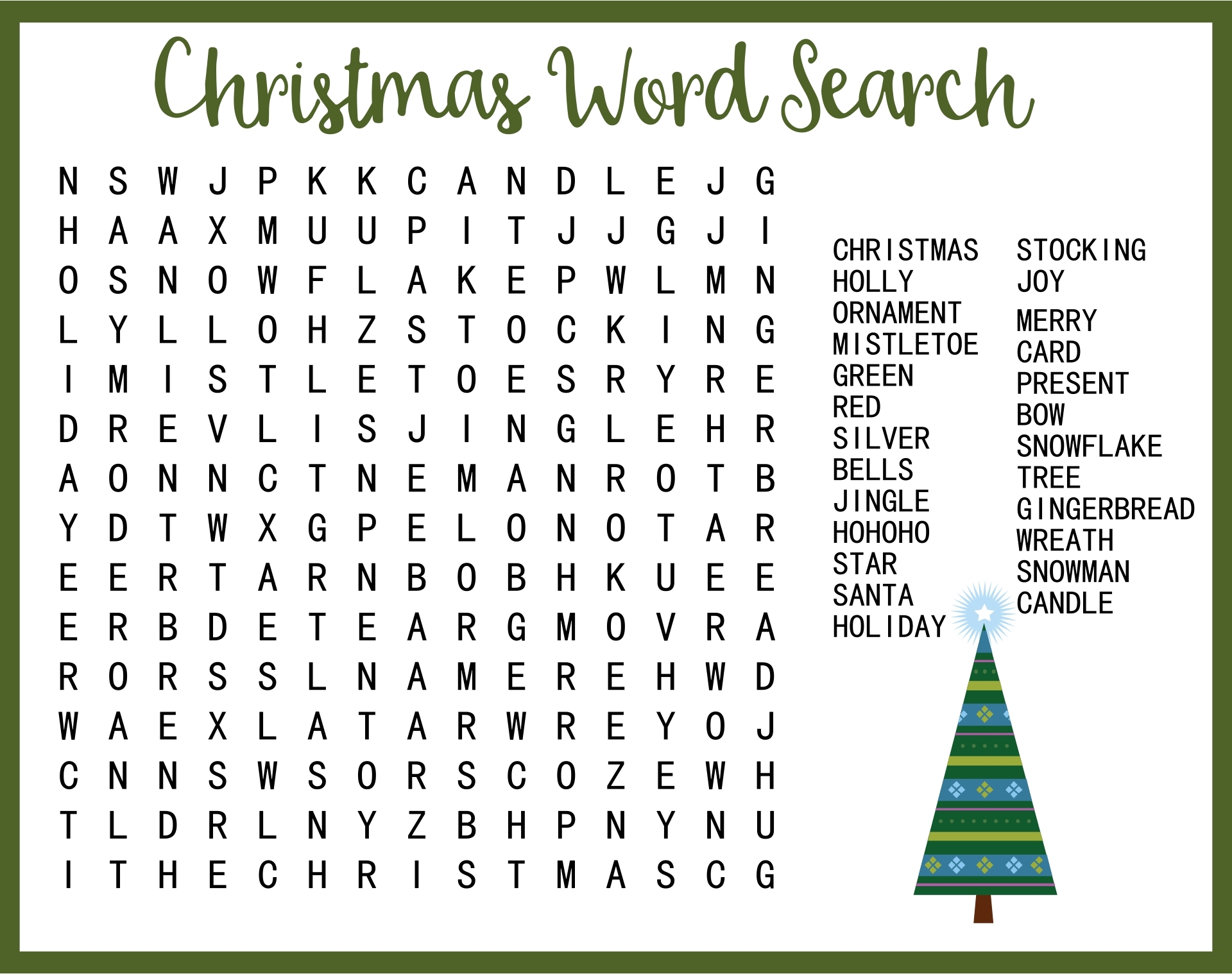 Kids Christmas Word Search 15 Free PDF Printables Printablee Kids Christmas Word Search 15 Free PDF Printables Printablee