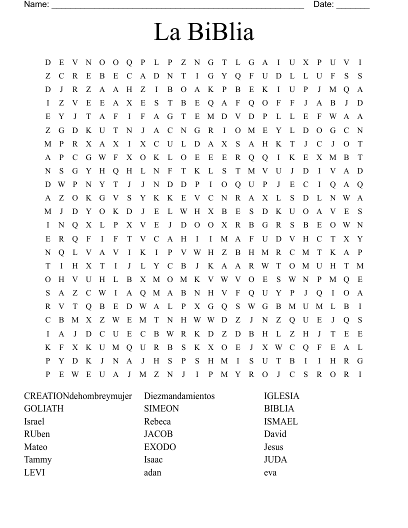 Bible Word Search Printable For Kids Bible Word Search Printable For Kids