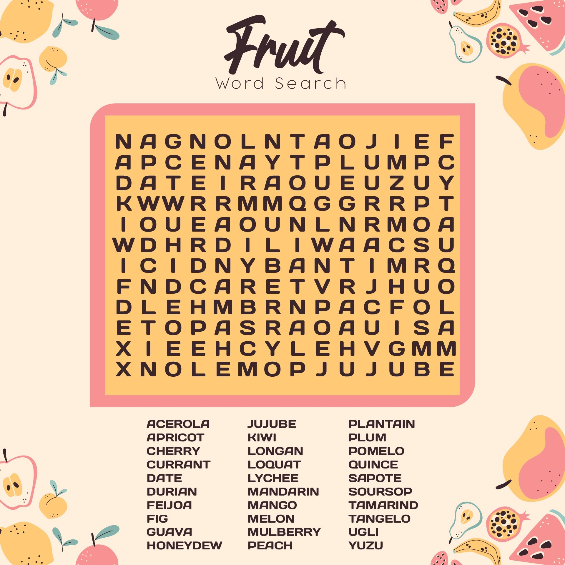 Large Print Word Finds 10 Free PDF Printables Printablee