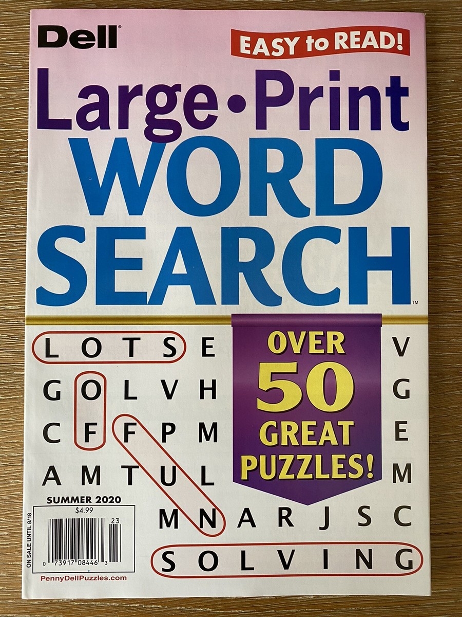 LARGE PRINT WORD SEARCH SEEK Puzzles Dell Penny Press Easy Read SUMMER 2020 EBay