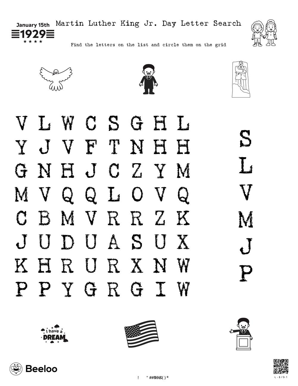 Mlk Free Word Search