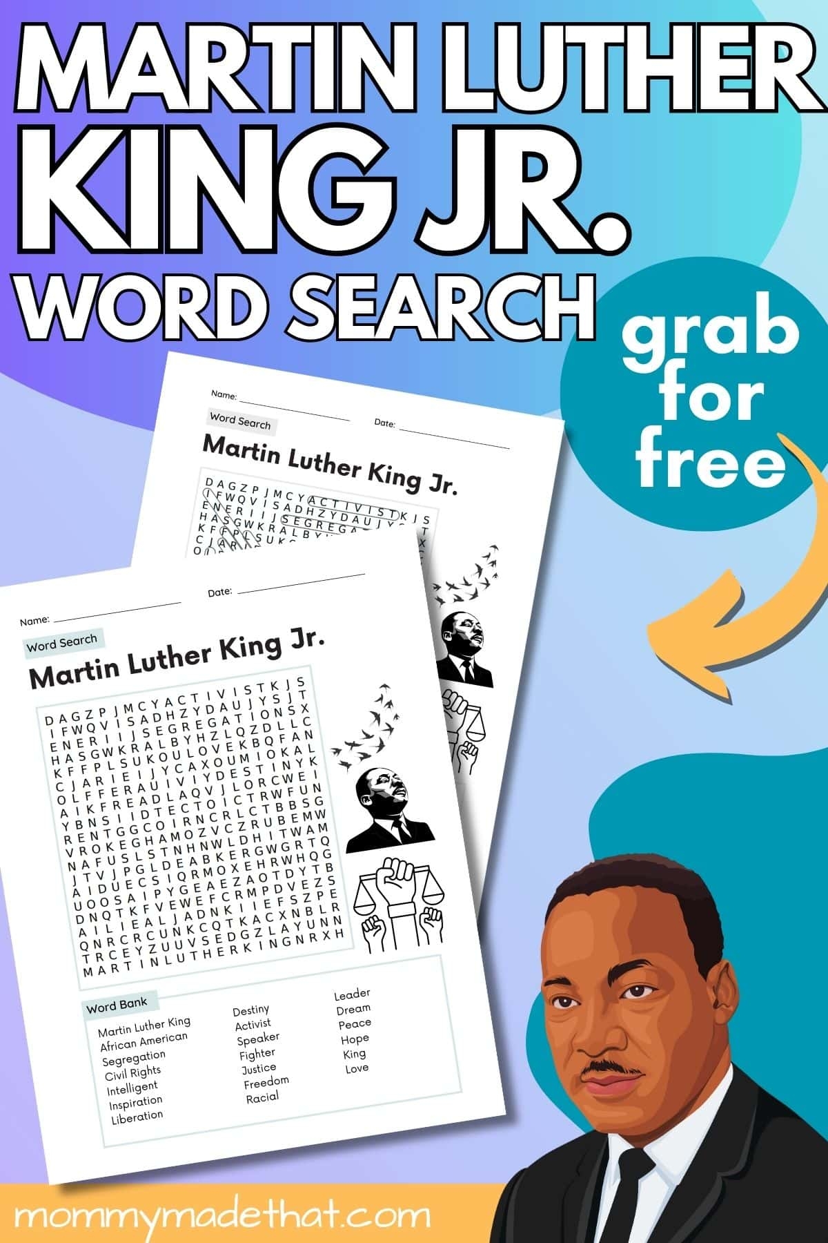 Martin Luther King Day Word Search