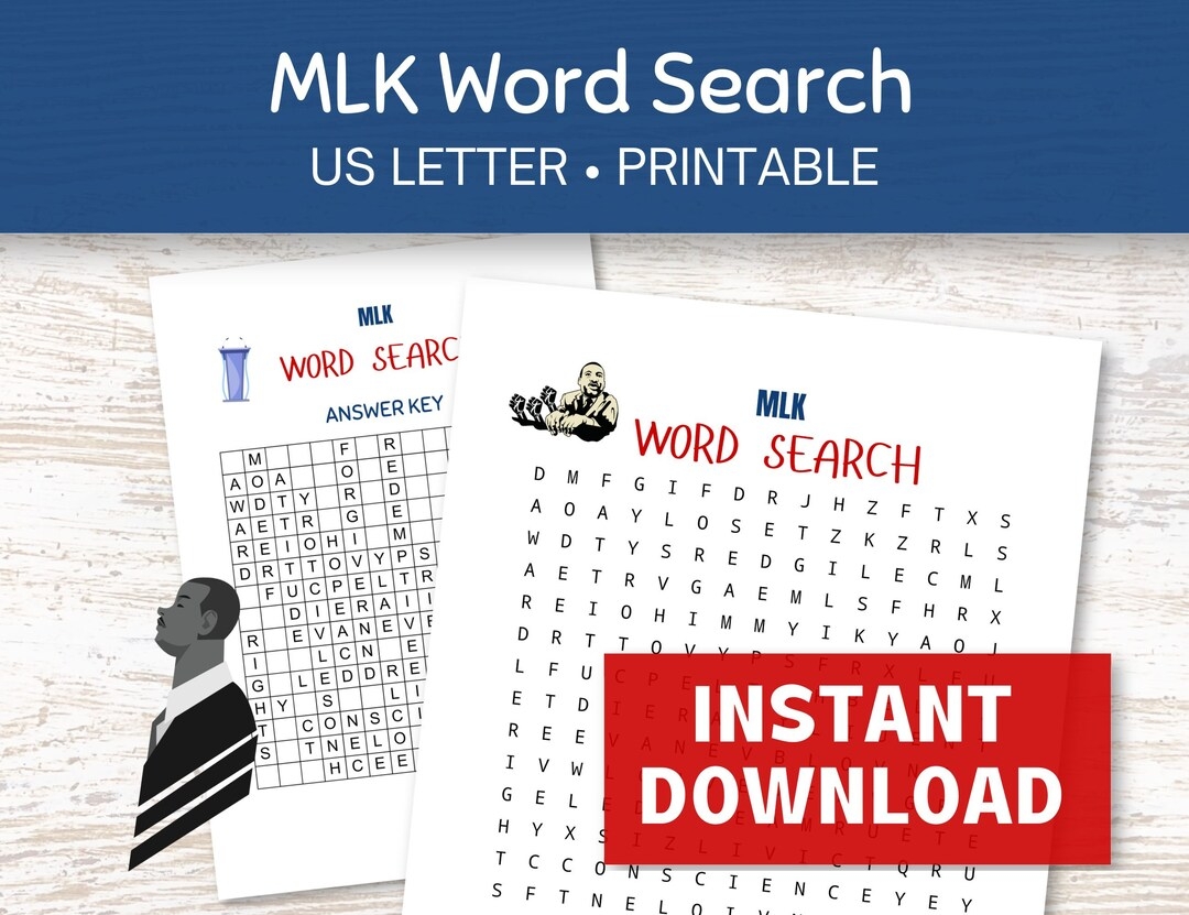 Martin Luther King Day Word Search Printable