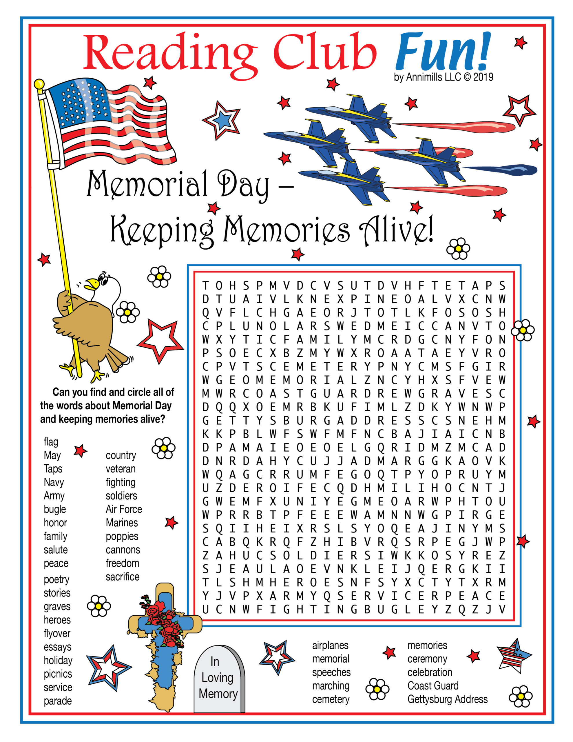 Printable Memorial Day Word Search Puzzles Printable Memorial Day Word Search Puzzles