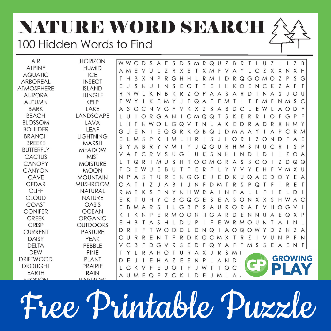 Free Printable 100 Word Searches