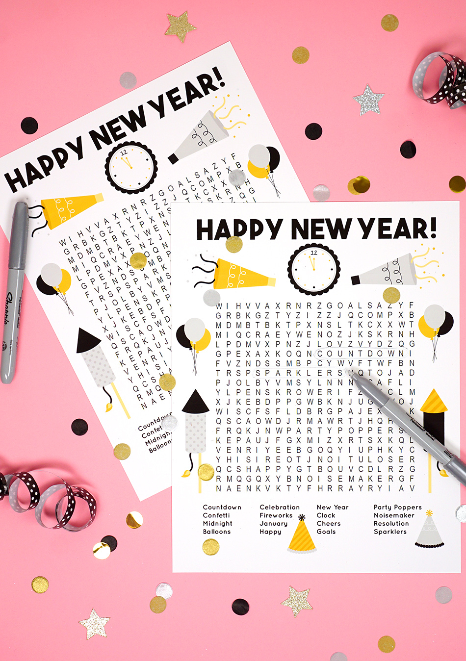 New Year s Word Search Printable Happiness Is Homemade