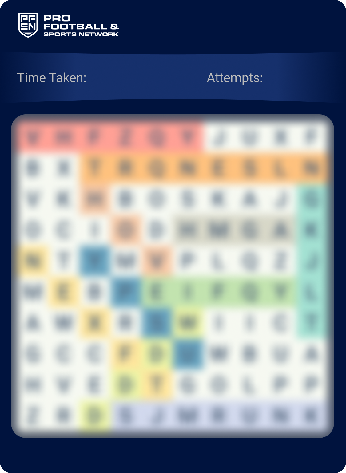 Nfl Players Word Search