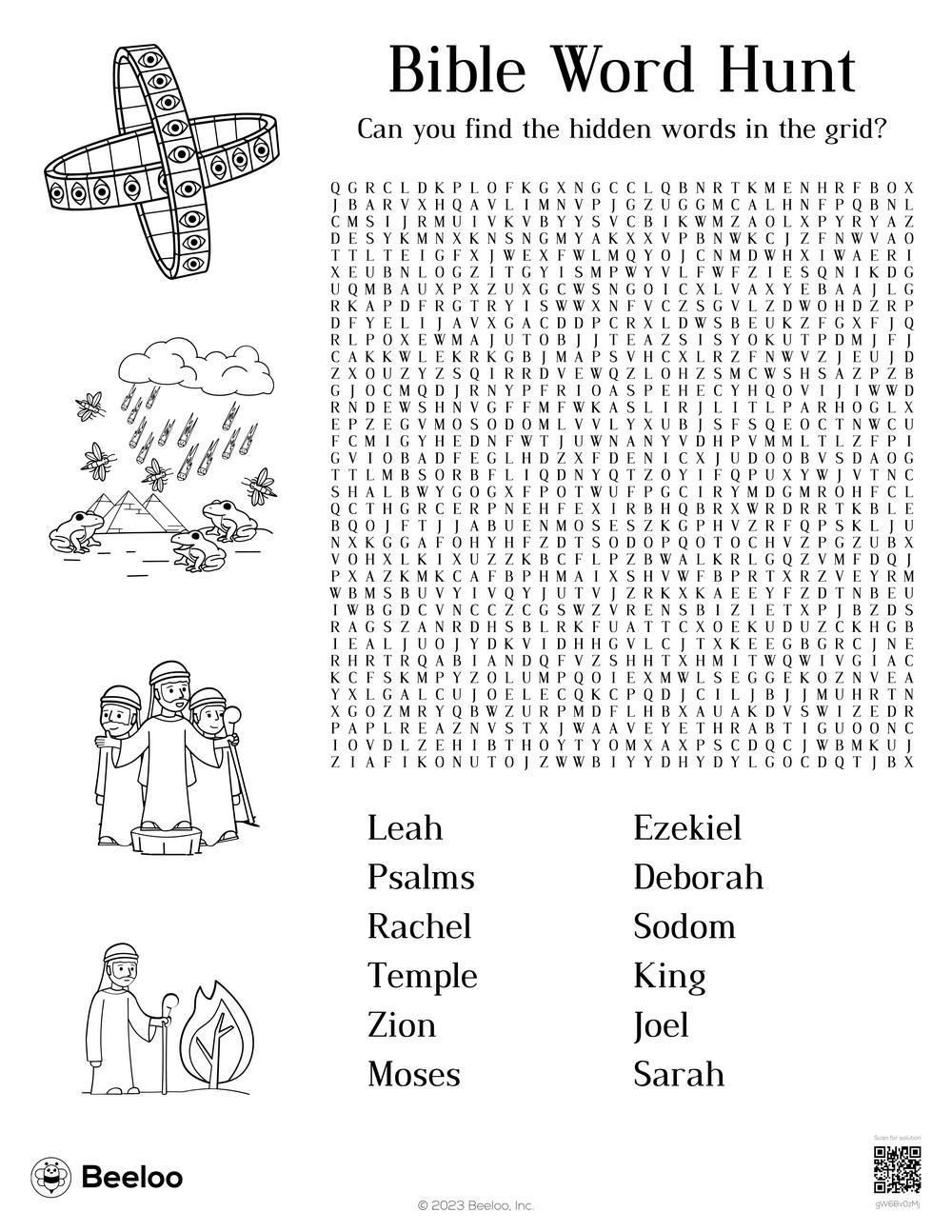 Printable Bible Word Search For Adults