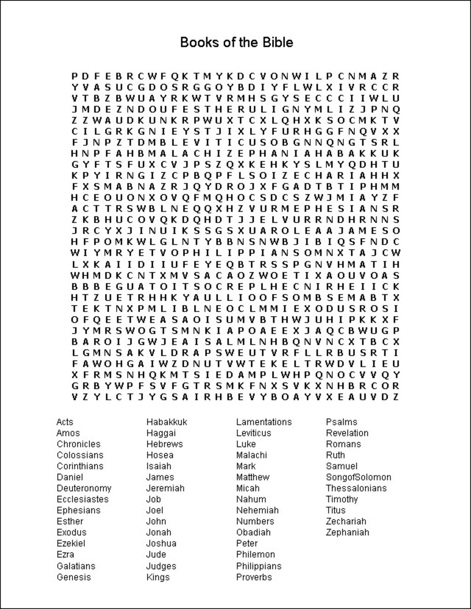 Bible Word Search Printable Free