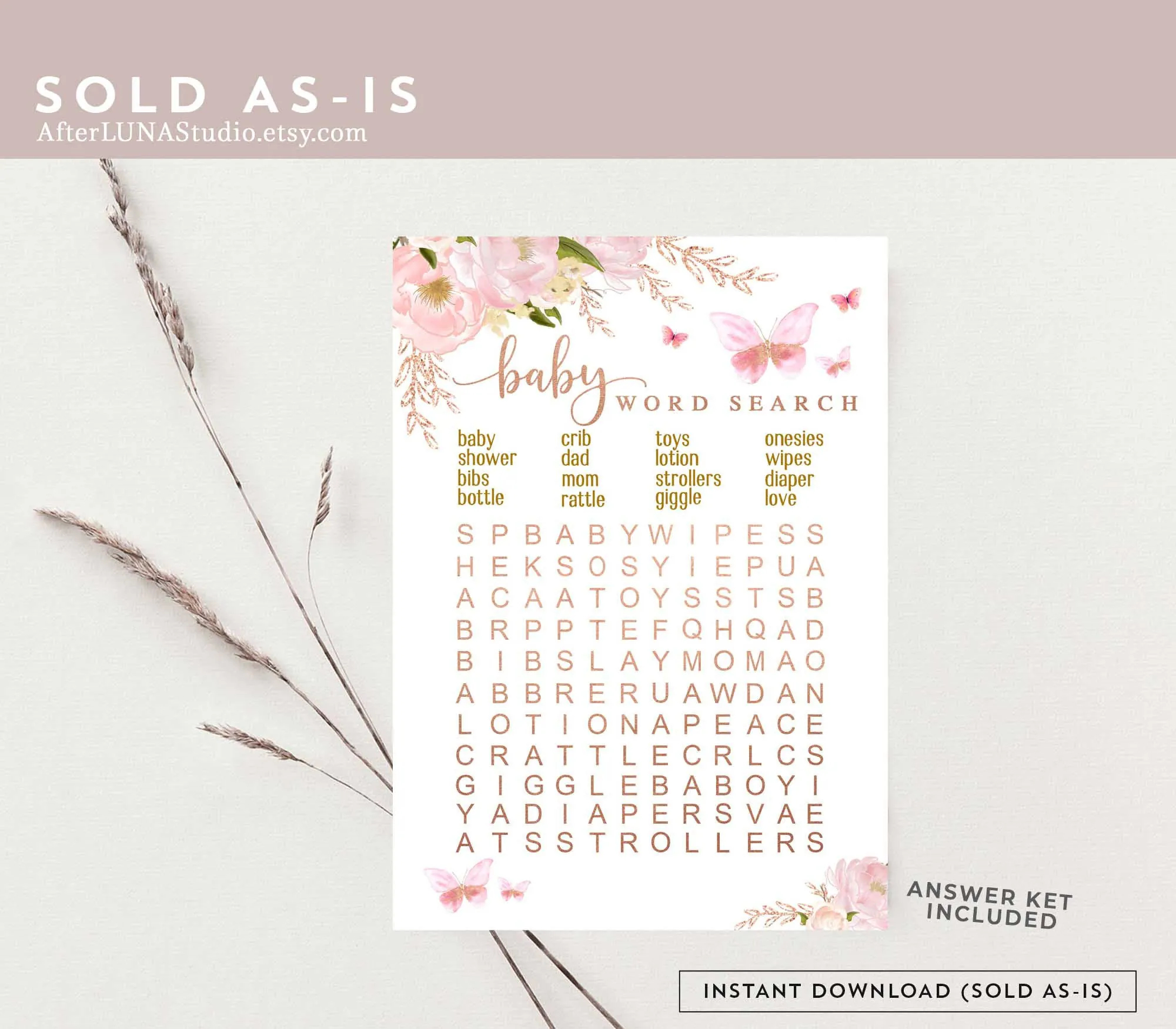 Pink Rose Gold Butterfly Word Search Game Printable Virtual Baby Shower Sprinkle Games Printable Instant Download 1406 Etsy Pink Rose Gold Butterfly Word Search Game Printable Virtual Baby Shower Sprinkle Games Printable Instant Download 1406 Etsy