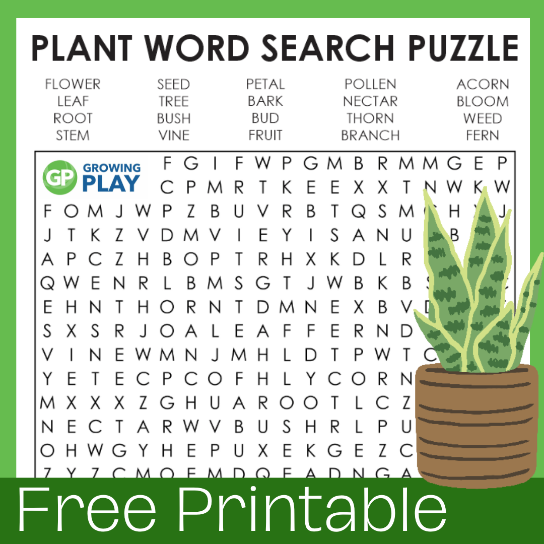Plant Word Search Puzzle Growing Play Plant Word Search Puzzle Growing Play