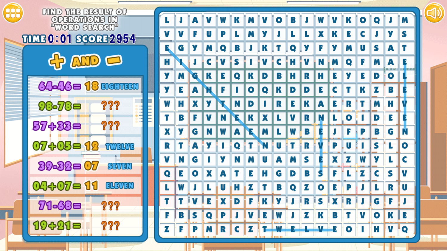 Play Math Word Search Game Free Online Math Solving Word Seeking Game For Students