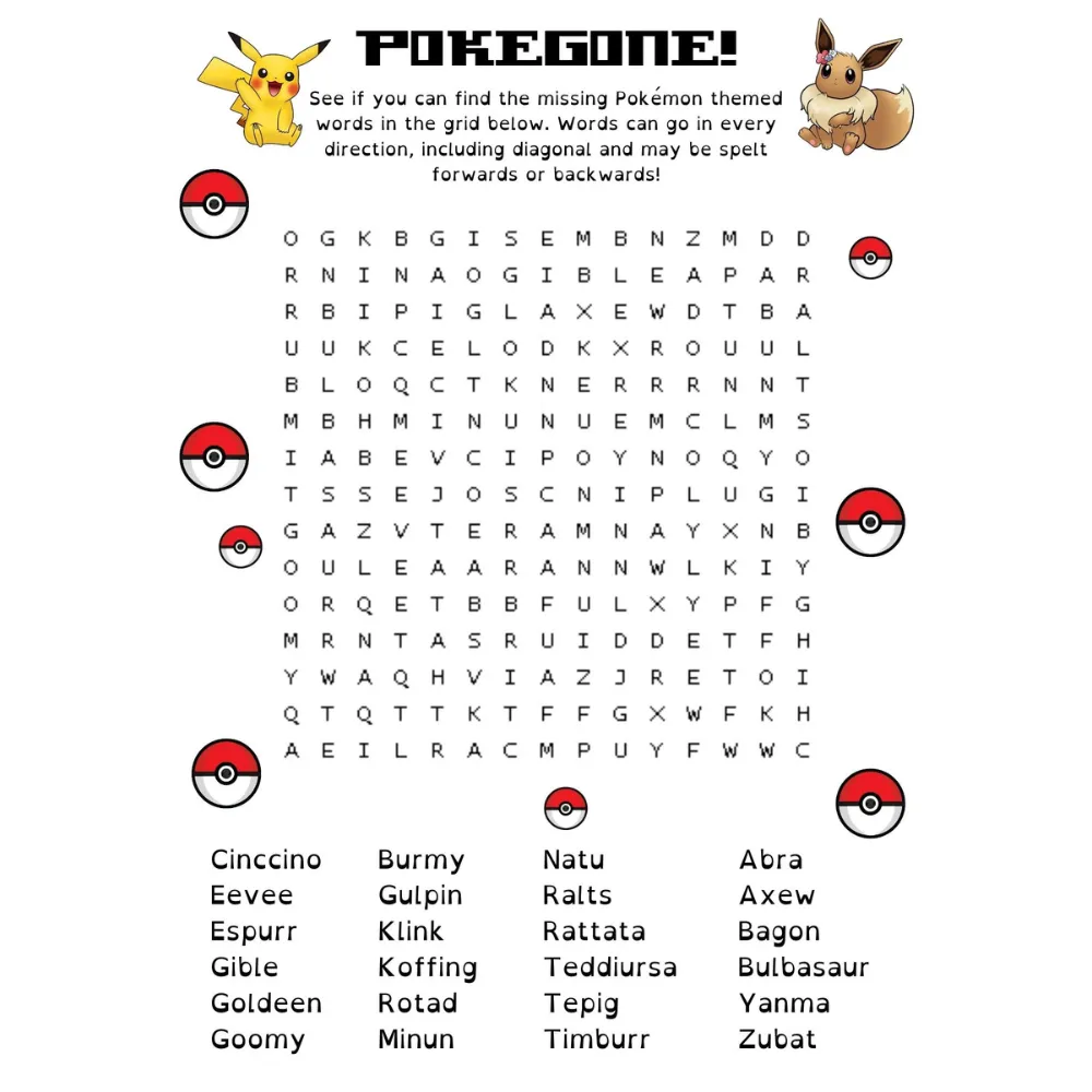 Pokefun Activity Pack Curious Little Monkeys Educational Resources