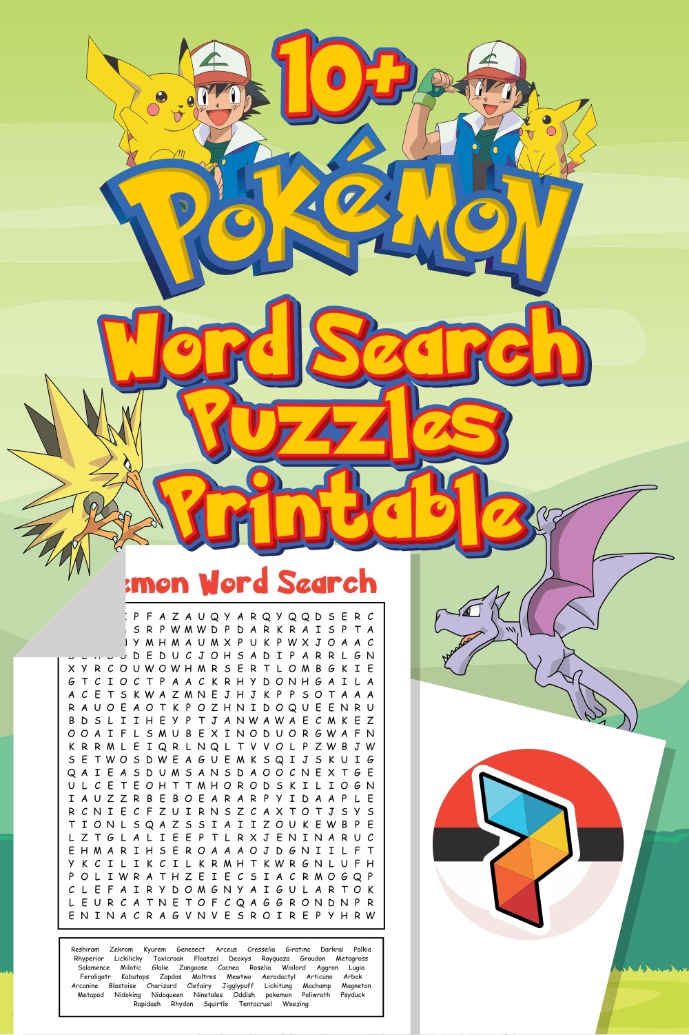 Pokemon Word Search Puzzles 10 Free PDF Printables Printablee