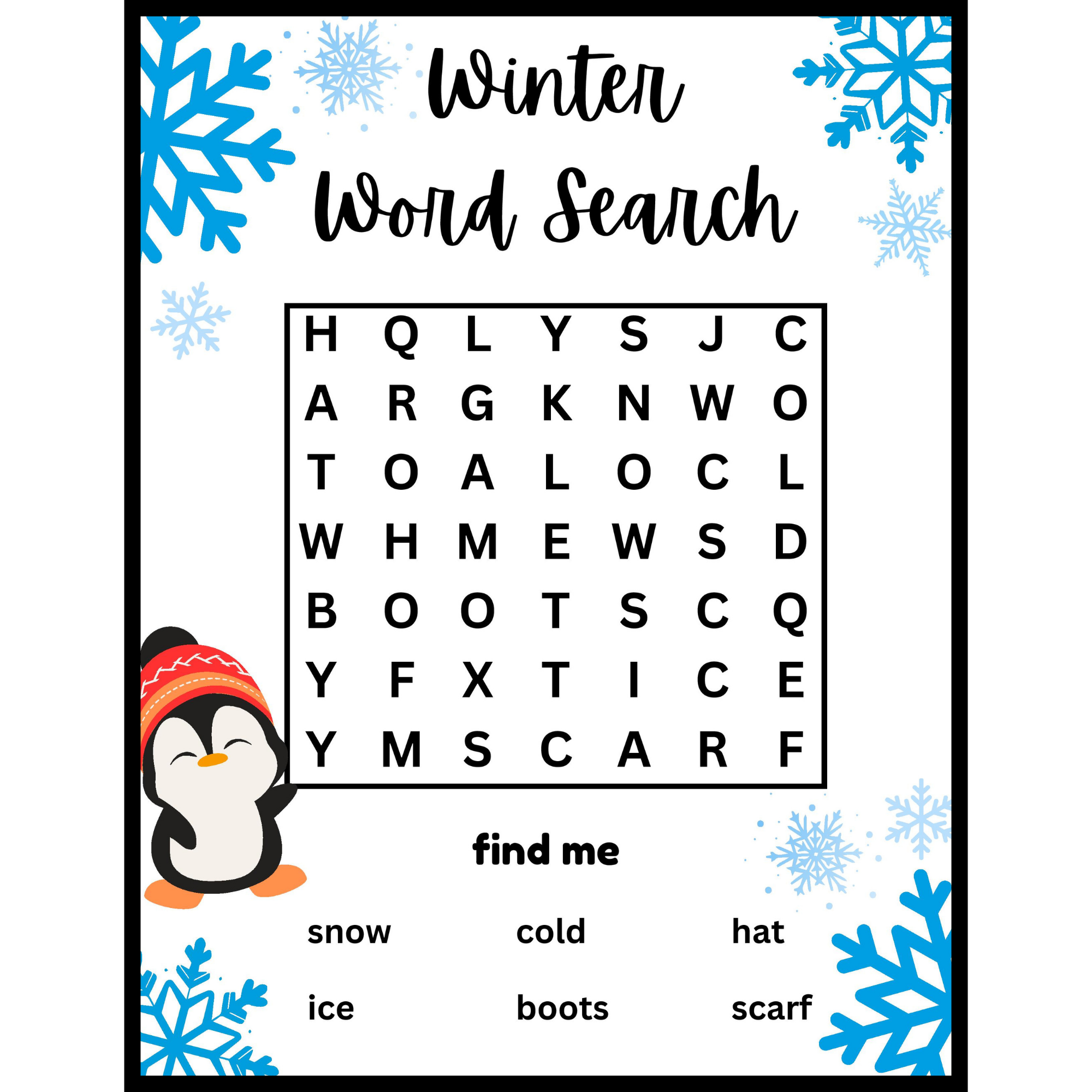 Easy Free Printable Word Search