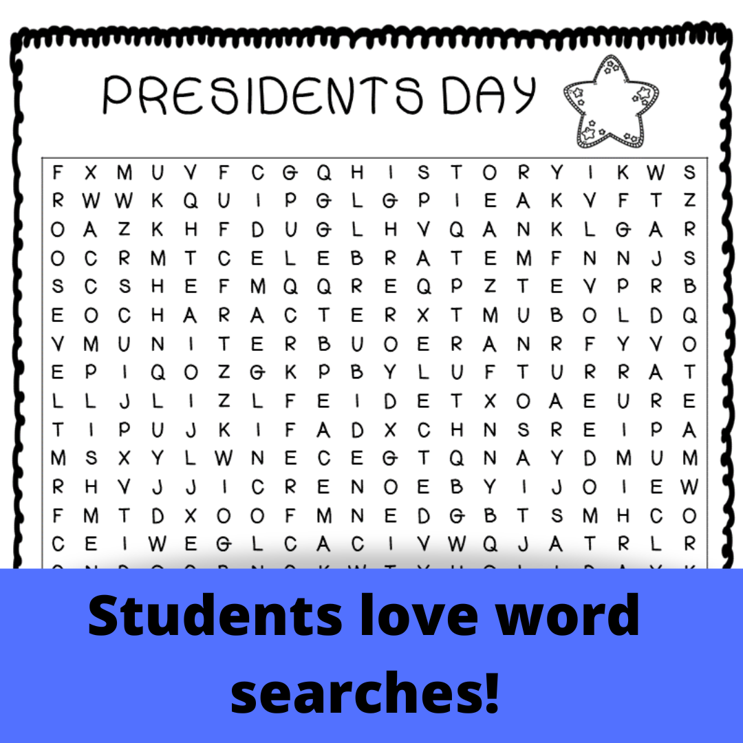 Printable President Word Search