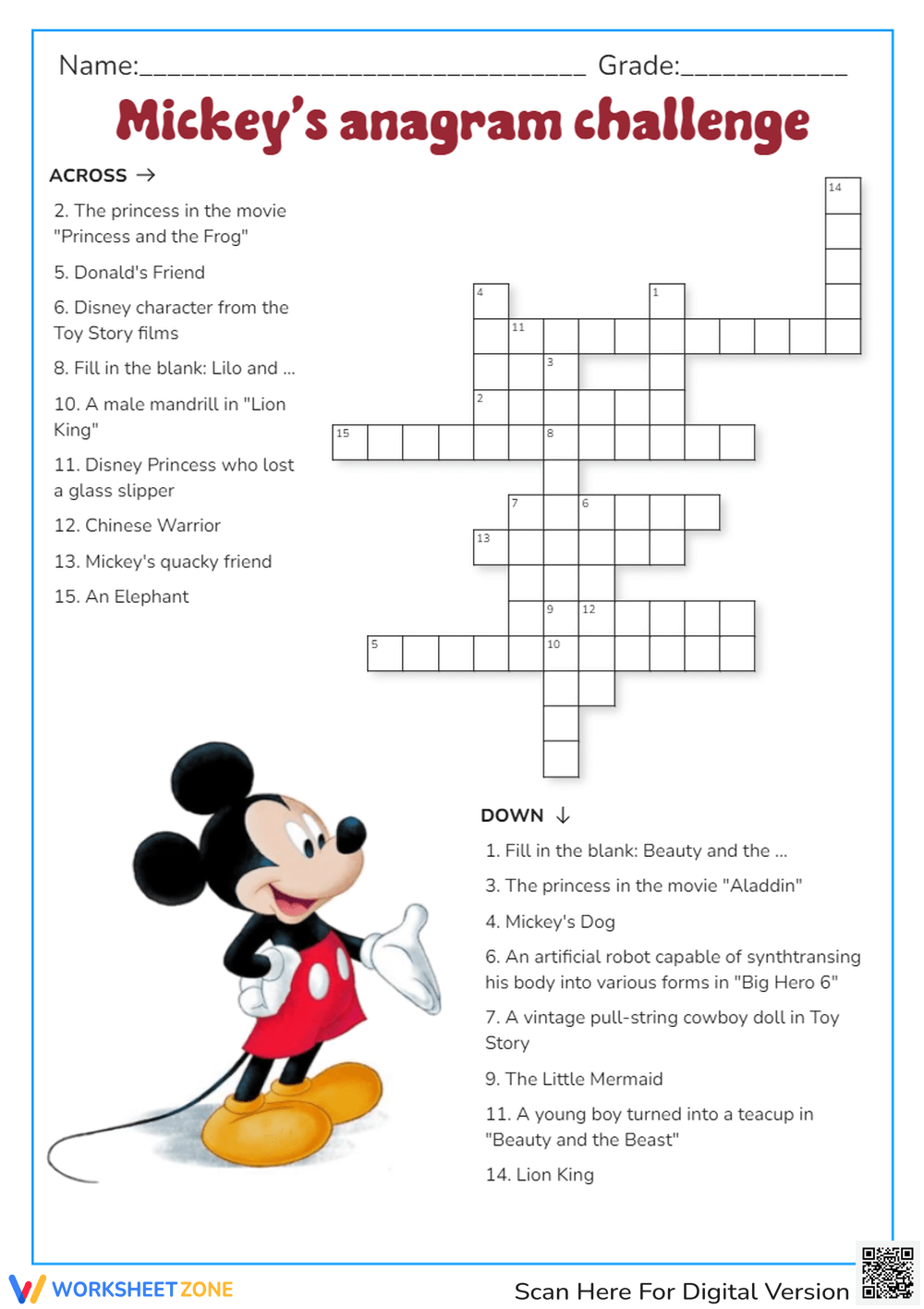 Printable Disney Word Search Puzzles