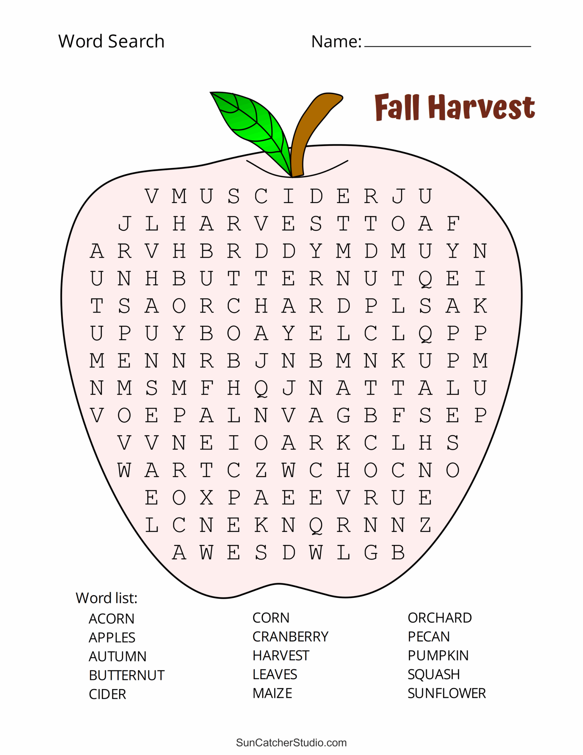 Printable Fall Word Search Puzzles Autumn Word Search Free Printables Monograms Design Tools Patterns U0026 DIY Projects