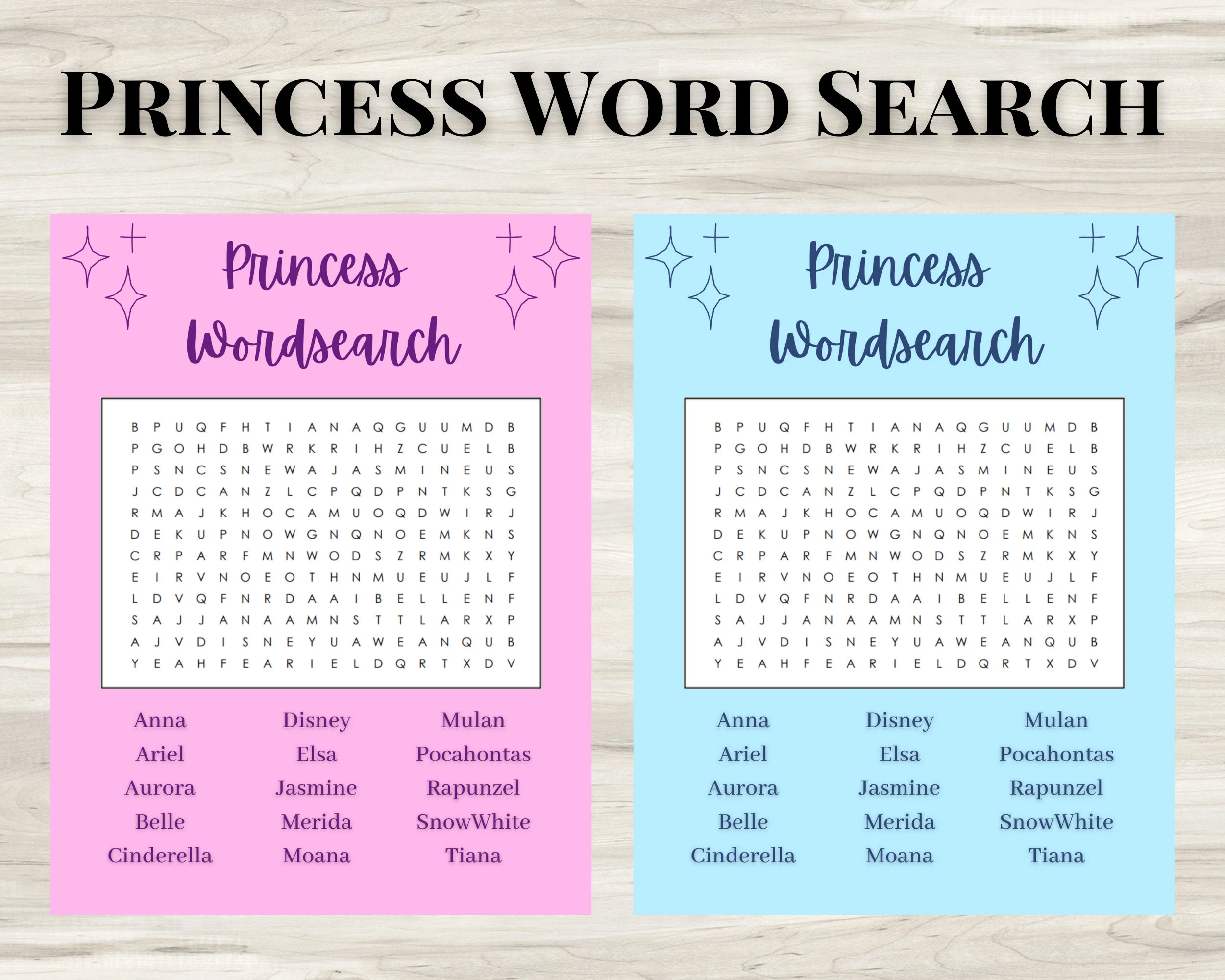 Disney Princess Word Search Printable