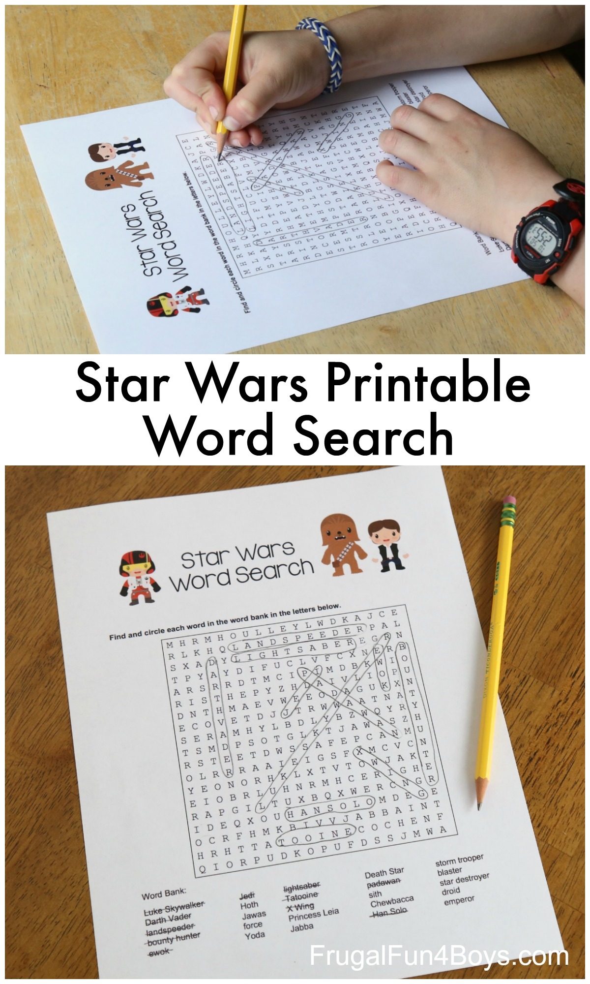 Printable Star Wars Word Search Frugal Fun For Boys And Girls