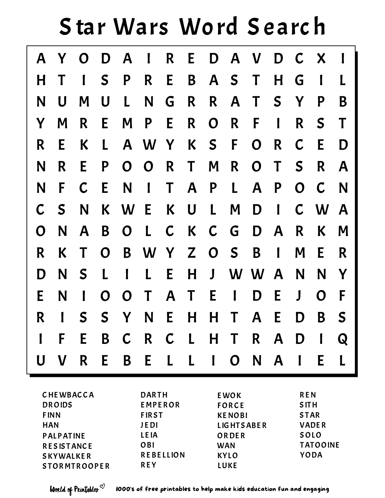 Printable Word Search World Of Printables Printable Word Search World Of Printables