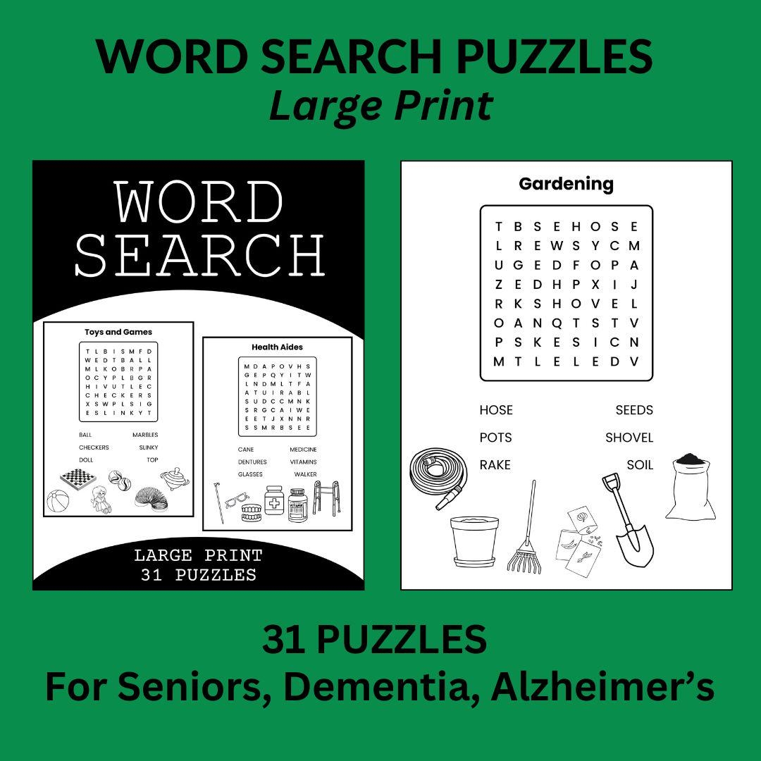 Printable Word Searches For Seniors Etsy Printable Word Searches For Seniors Etsy