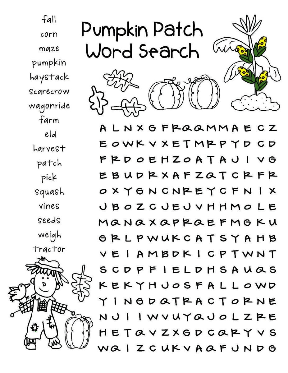 Fall Printable Word Search Puzzles
