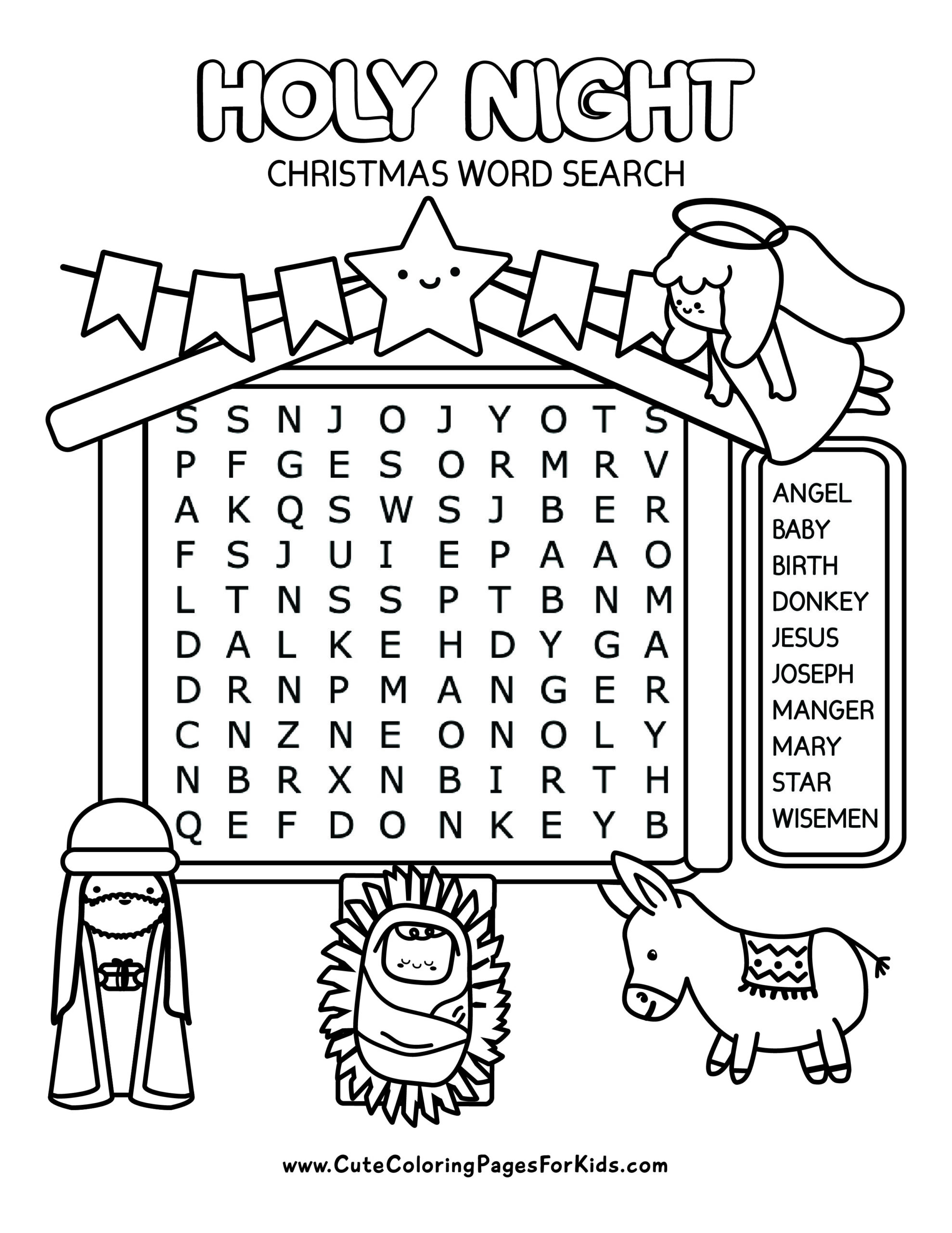Religious Word Search Printable