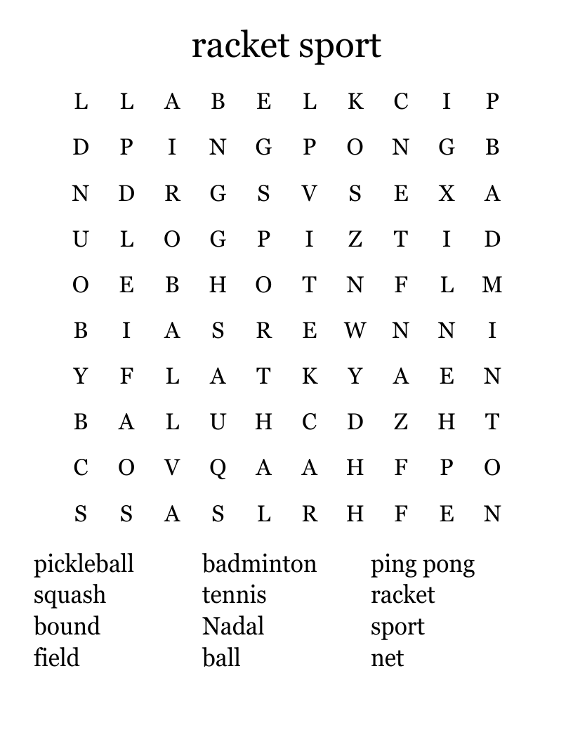 Printable Word Searches For Senior Citizens