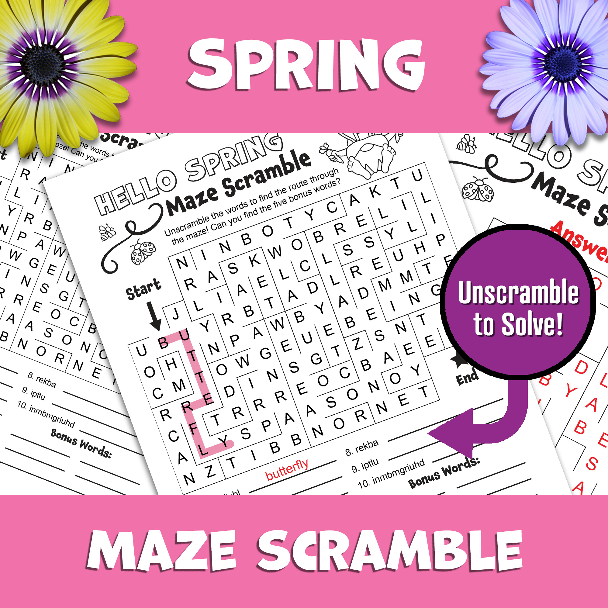 Spring Printable Word Search