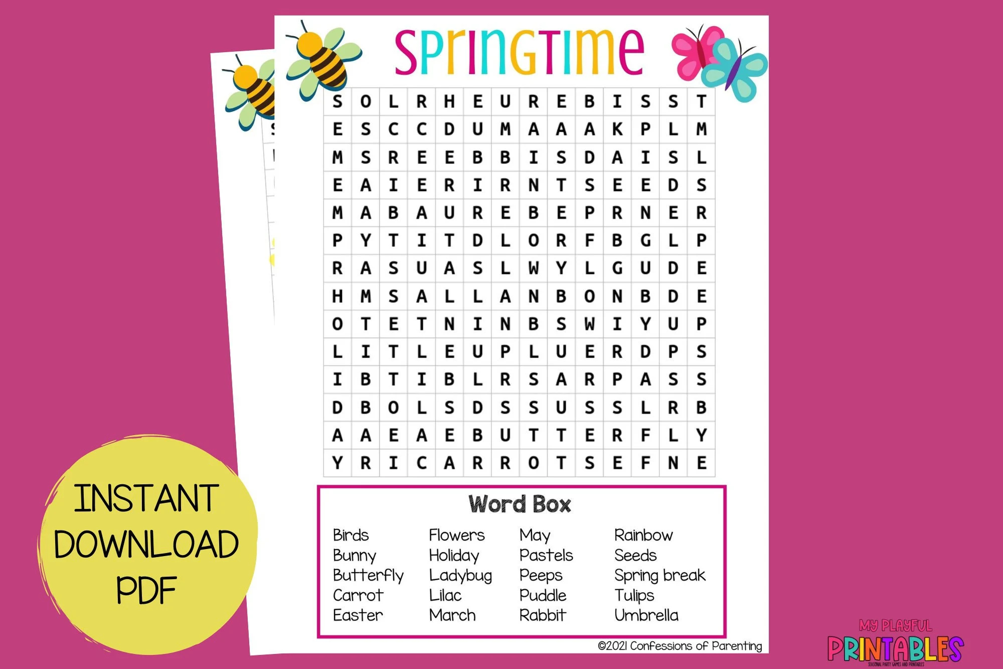 Spring Themed Word Search Latest Puzzles March