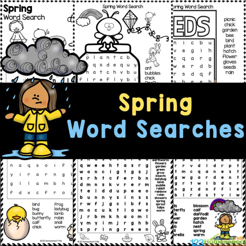 Spring Word Searches FREE Printable Spring Word Searches FREE Printable
