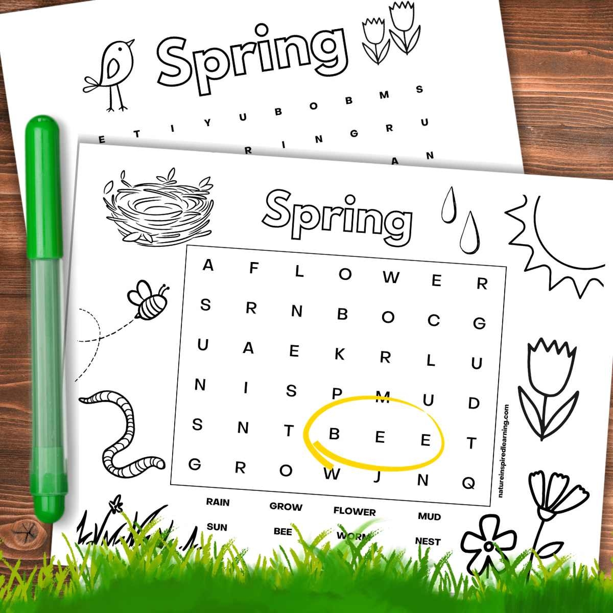 Spring Word Searches Nature Inspired Learning