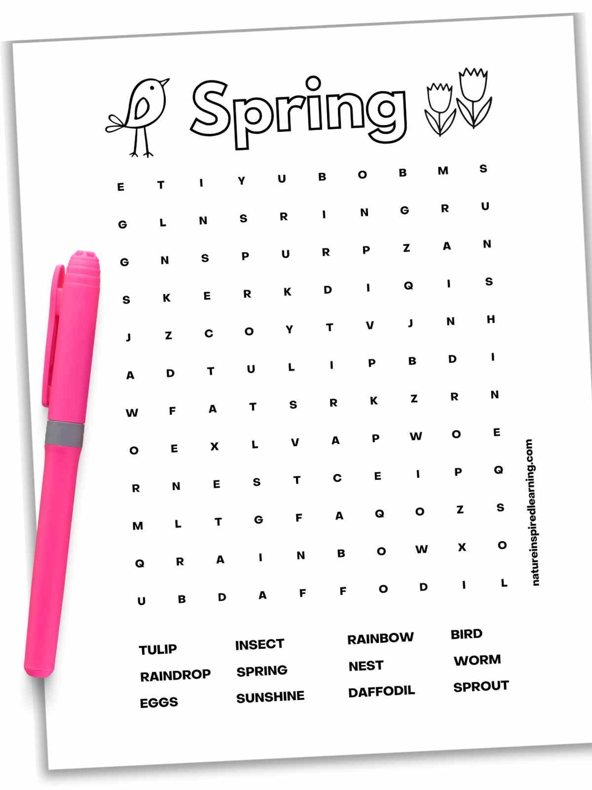 Spring Printable Word Searches