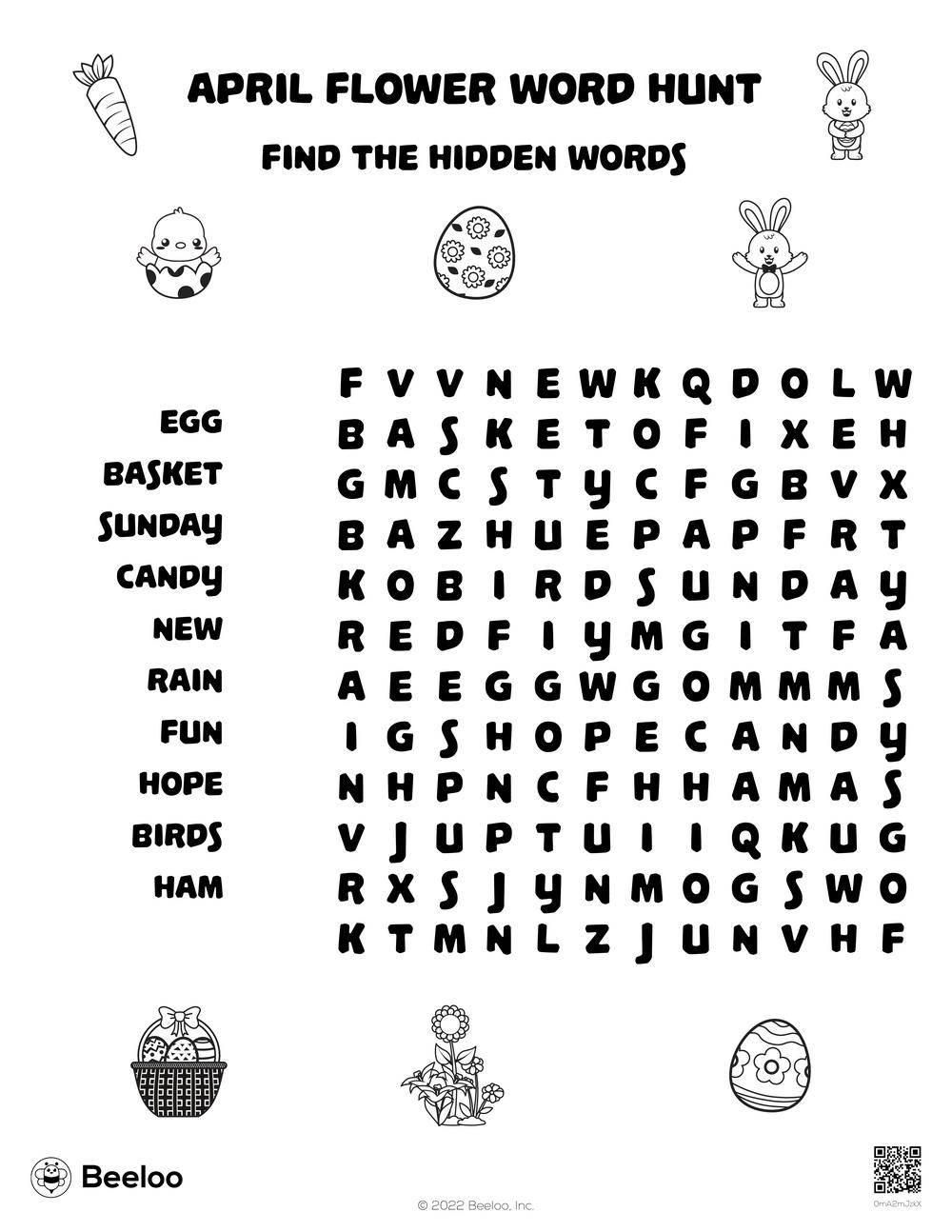 April Word Search Images