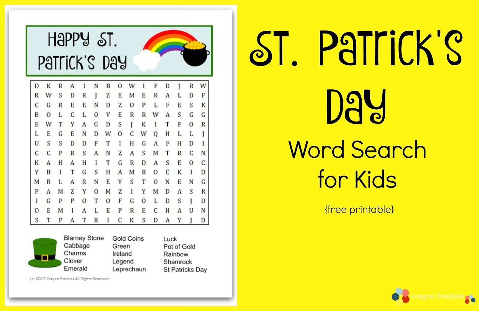 St Patrick s Day Word Search For Kids free Printable Do Play Learn St Patrick s Day Word Search For Kids free Printable Do Play Learn
