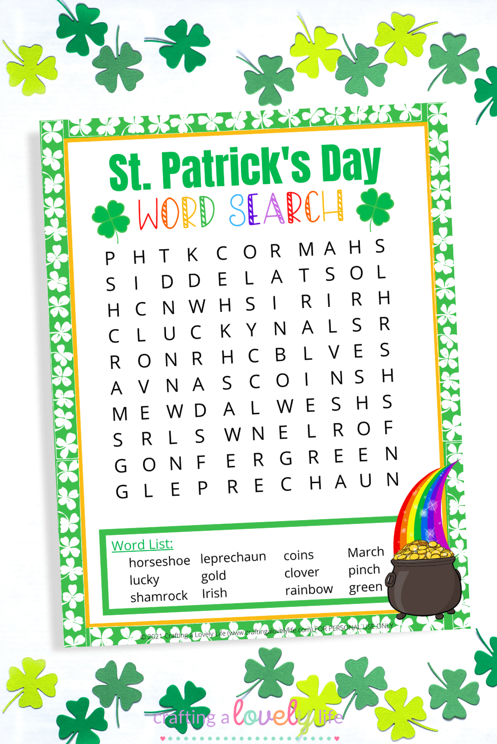 St Patrick s Day Word Search Free Printable St Patrick s Day Word Search Free Printable