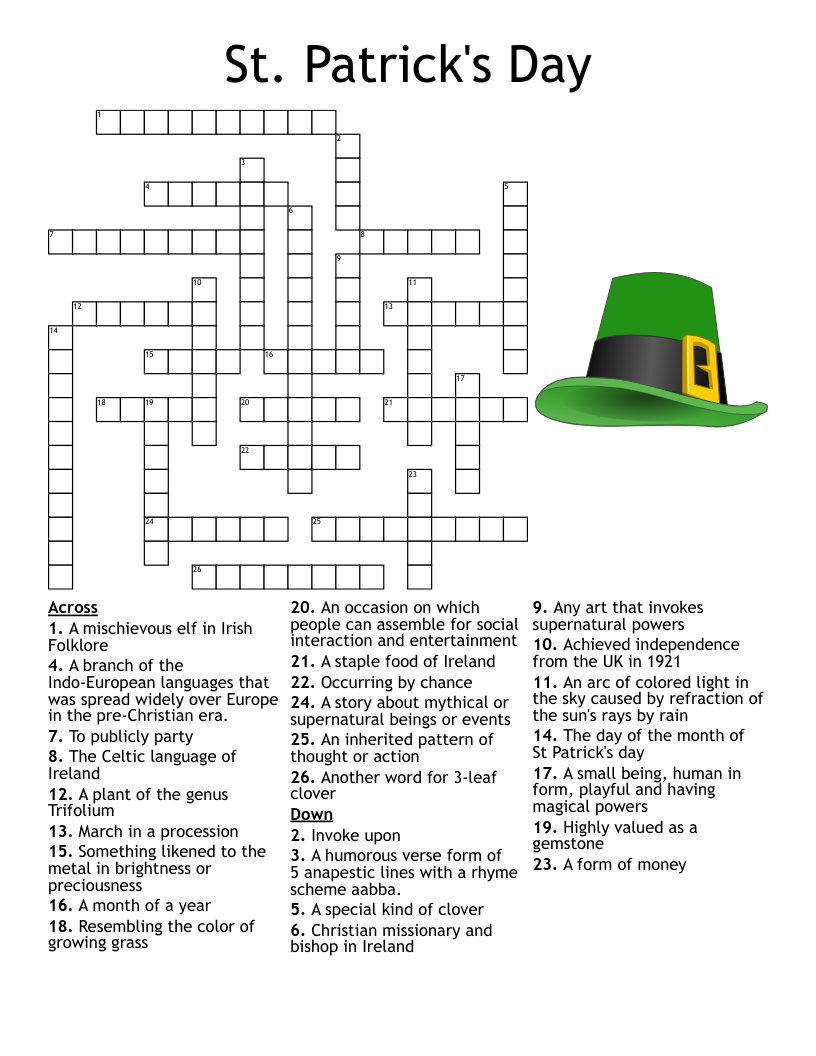 St Patrick s Day Word Search WordMint St Patrick s Day Word Search WordMint