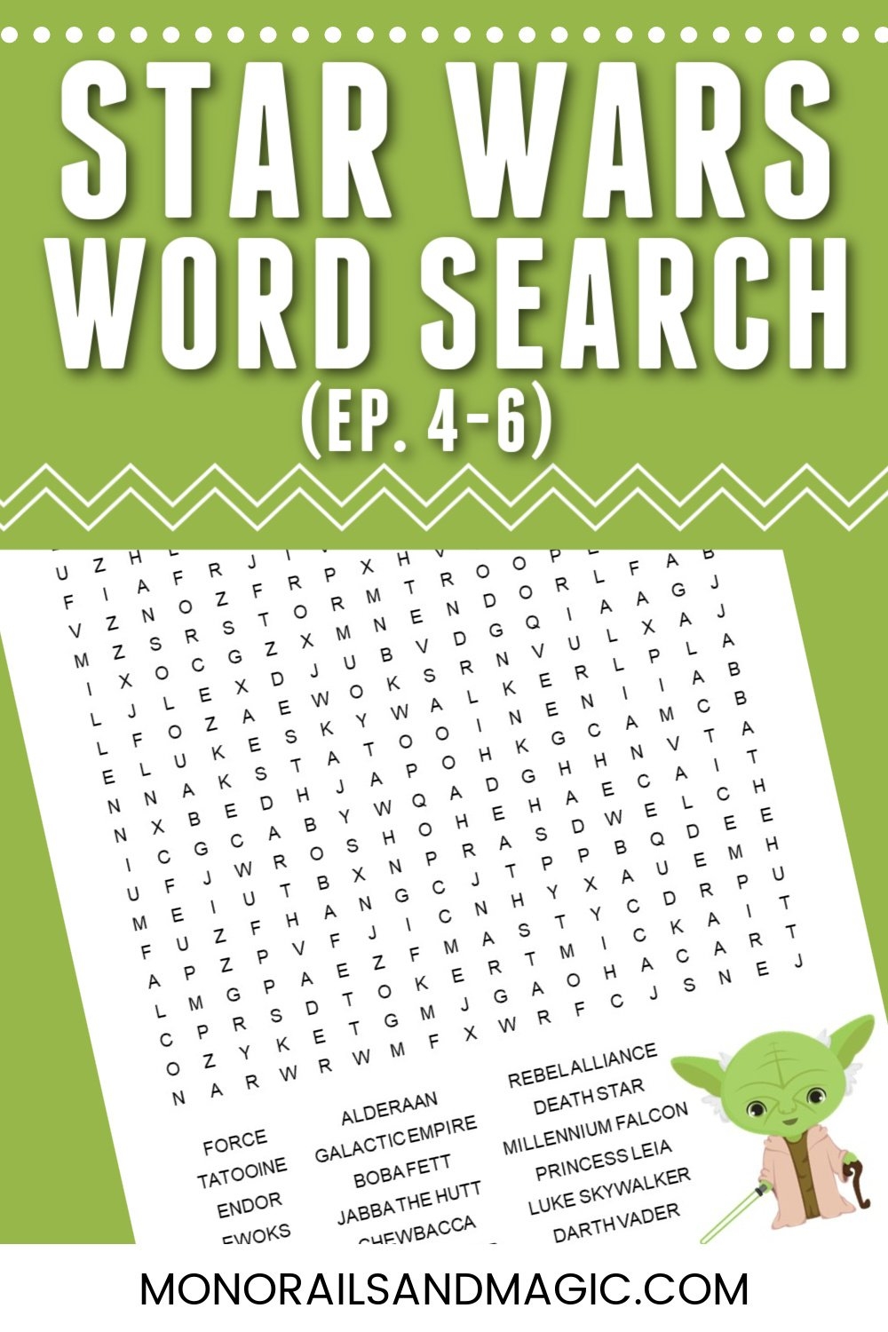 Star Wars Word Search Free Printable